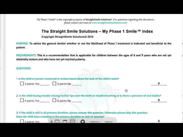 My Phase 1 Smile Index- Phase 1 Interceptive Screening Form Video Thumbnail