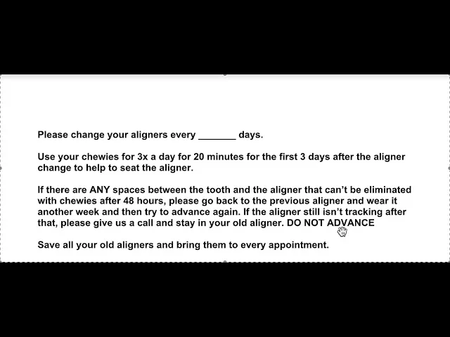 Aligner Contract And Take Home Instructions, Compliance Video Thumbnail